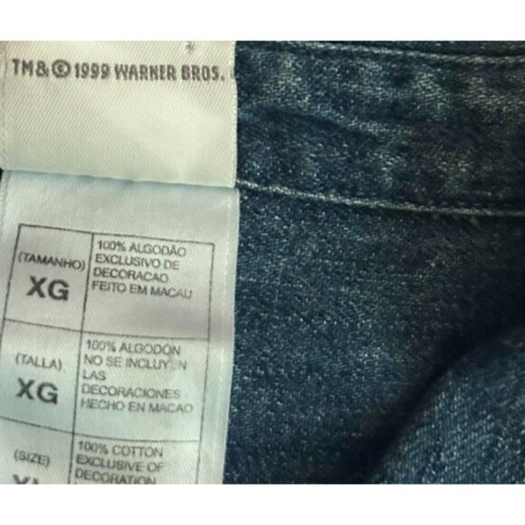 Warner Bros Studio Store Vtg Looney Tunes Denim Jacket, Size XL, Kidcore 1990s - Picture 4 of 5